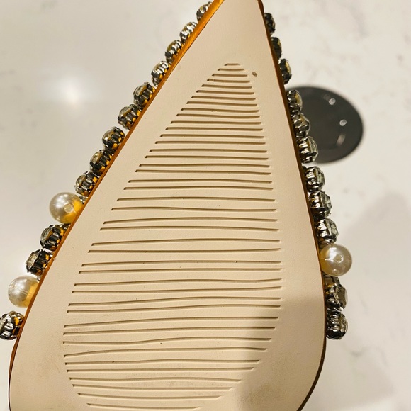 Yellow Rhinestone and Pearl pumps - Picture 6 of 6